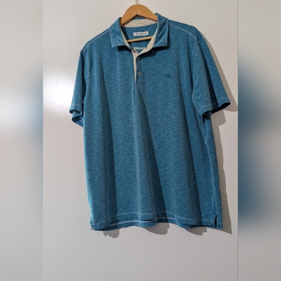 Tommy Bahama Palmetto Paradise Polo Shirt - Voyager Blue Size XXL N - Picture 2 of 6